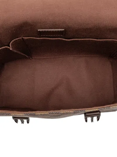 Pre-owned Louis Vuitton 2006 Damier Ebene Melville Reporter Crossbody Bag In Brown