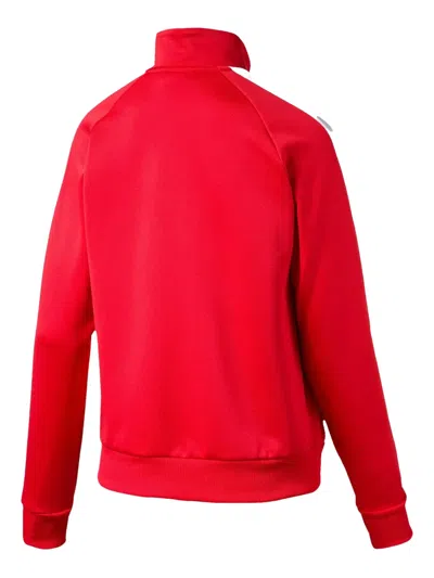 Puma T7 Zip-up Track Sweatshirt In Red
