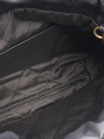 Pre-owned Chanel 2021-2025 Mini Lambskin 22 Handbag Satchel In Gray