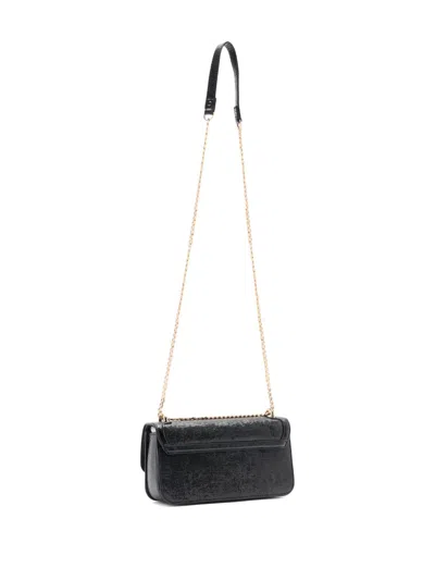 Liu •jo Small Lizard Effect Chain Satchel In Black