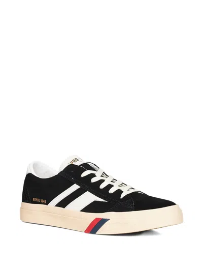 Pro-keds Suede Stripe Sneakers In Black