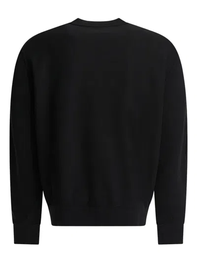 Givenchy Crew Neck Long Sleeve Ribbed Sweatshirt In Black