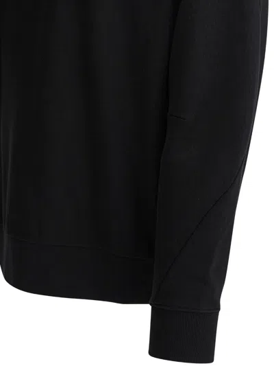 Givenchy Crew Neck Long Sleeve Ribbed Sweatshirt In Black