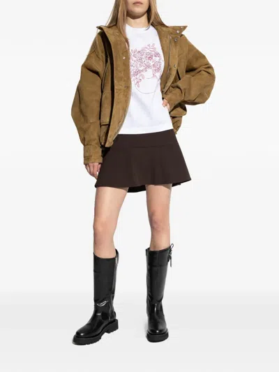 Samsoe & Samsoe A-line Mini Skirt In Brown