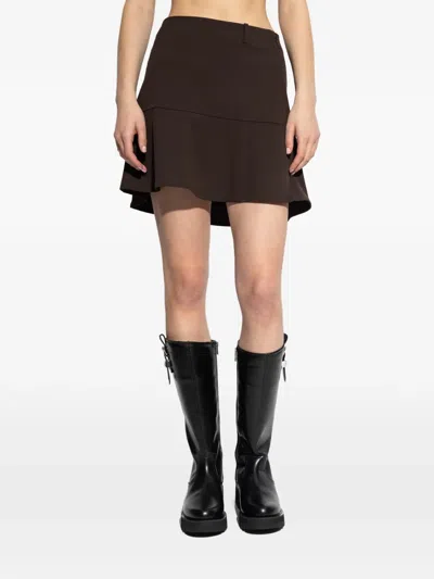 Samsoe & Samsoe A-line Mini Skirt In Brown