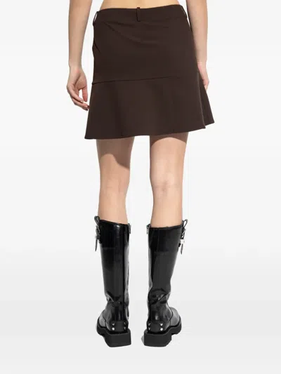 Samsoe & Samsoe A-line Mini Skirt In Brown