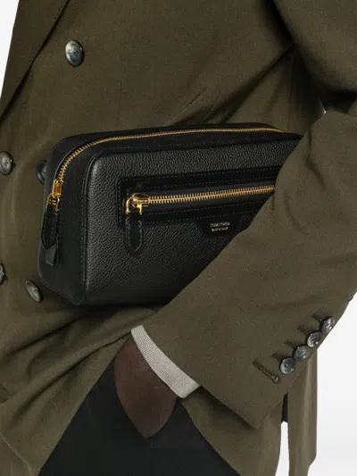 Tom Ford Zipped Clutch Bag In Black