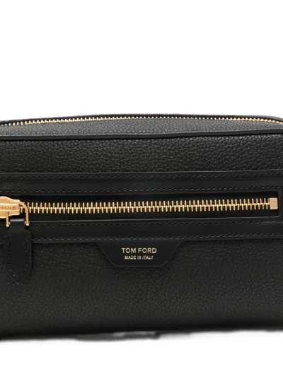 Tom Ford Zipped Clutch Bag In Black
