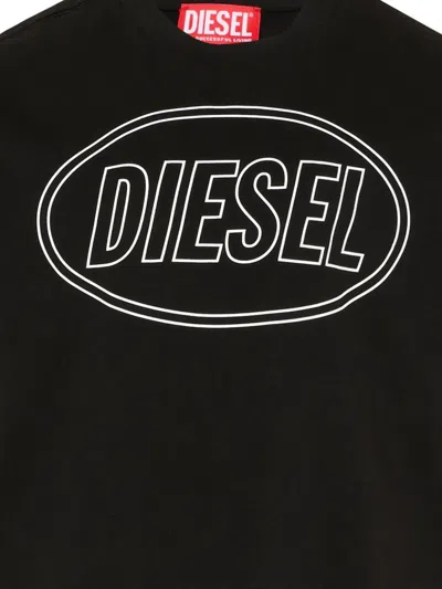Diesel Logo-detail Short-sleeve T-shirt In Black