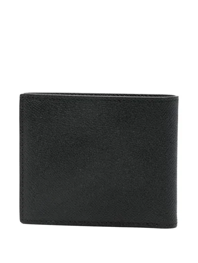 Tom Ford Small Grain Leather Bifold Wallet In Black