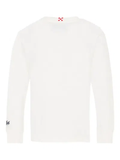 Mc2 Saint Barth Graphic Long-sleeve Top In Neutral
