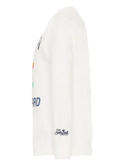 Mc2 Saint Barth Graphic Long-sleeve Top In Neutral