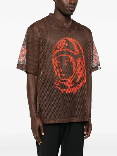 Billionaire Boys Club Astro Graphic-detail Mesh T-shirt In Brown