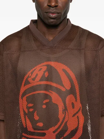 Billionaire Boys Club Astro Graphic-detail Mesh T-shirt In Brown