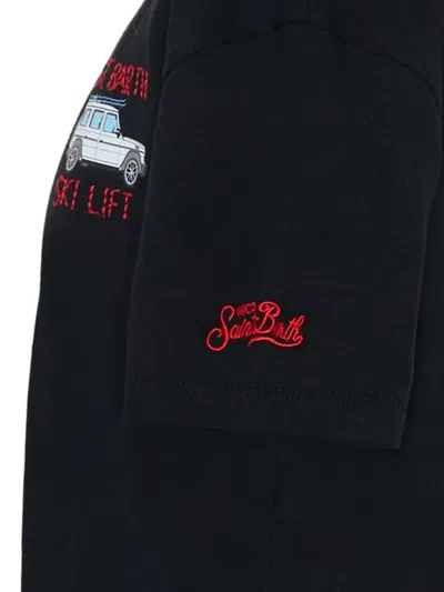 Mc2 Saint Barth Embroidery Crew-neck T-shirt In Black