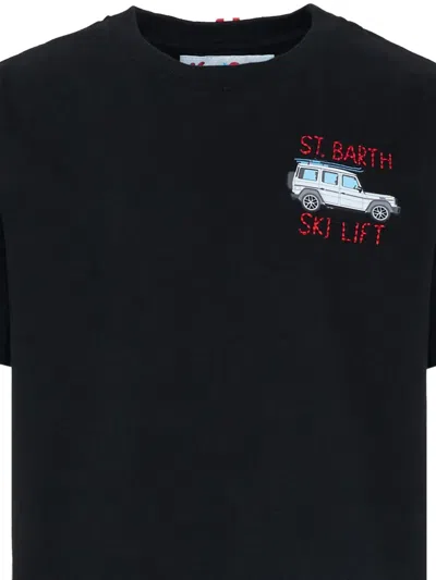 Mc2 Saint Barth Embroidery Crew-neck T-shirt In Black