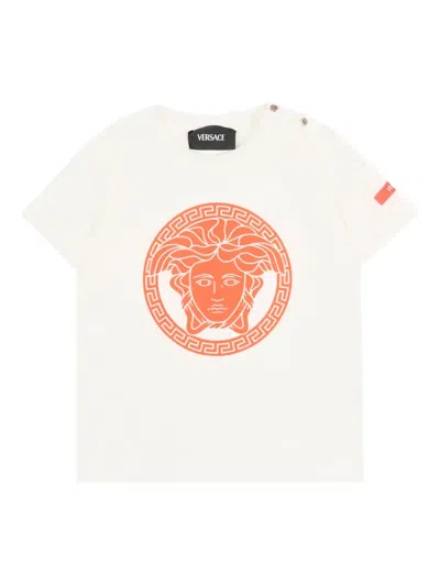 Versace Short-sleeve Medusa-print T-shirt In White