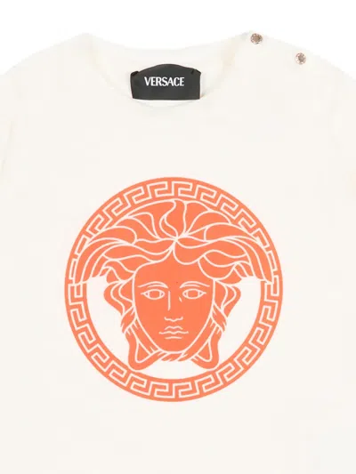 Versace Short-sleeve Medusa-print T-shirt In White
