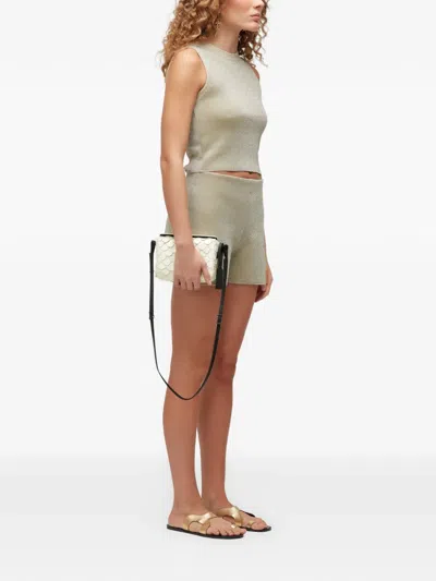 Osklen Metallic-effect Mini Shorts In Green