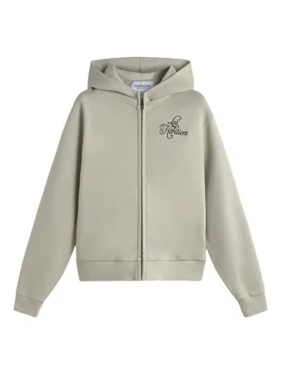 Les Héritiers Signature Zip Sweatshirt In Neutral