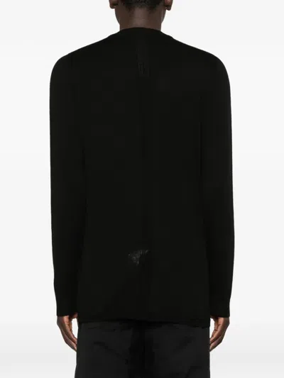 Rick Owens Level Lupetto Crew-neck Sweater In Black