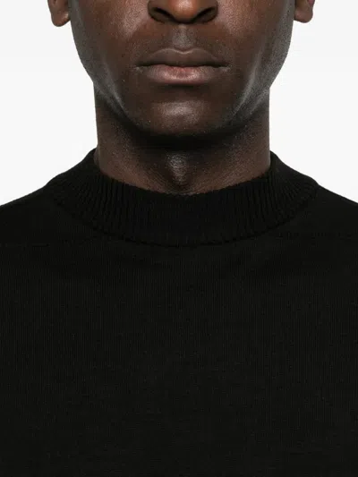 Rick Owens Level Lupetto Crew-neck Sweater In Black