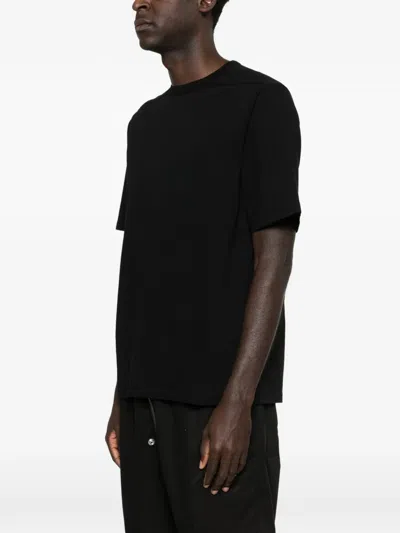 Rick Owens Short-sleeved Cotton T-shirt In Black