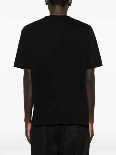 Rick Owens Short-sleeved Cotton T-shirt In Black