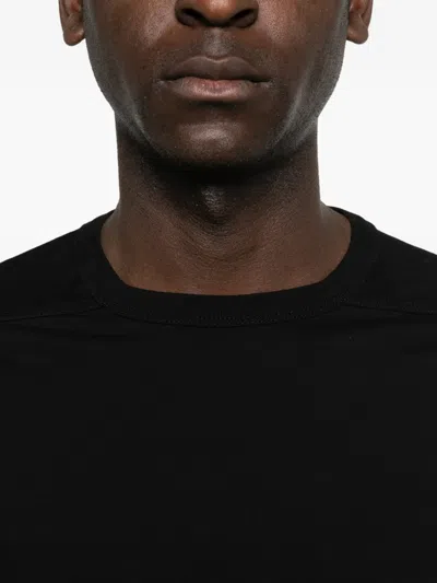 Rick Owens Short-sleeved Cotton T-shirt In Black