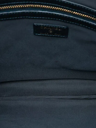 Pre-owned Chanel 2018 Large Quilted Caviar O Case Clutch Bag In Blue