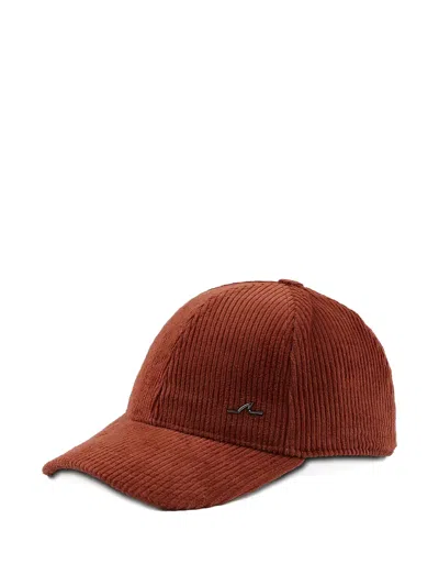 Paul & Shark Corduroy Baseball Cap In Brown