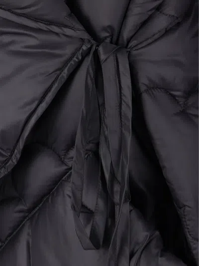 Maria Calderara Floral Coat In Black