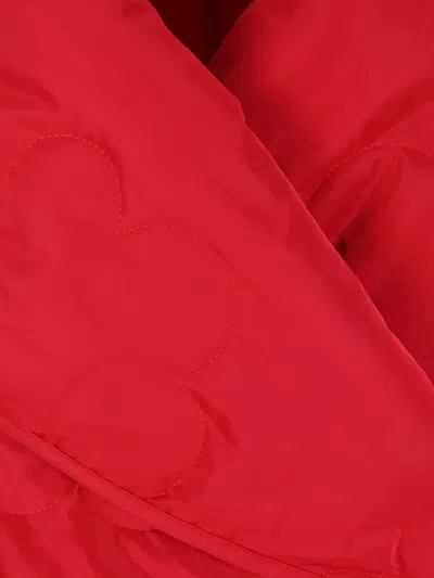 Maria Calderara Quilted Wrap Coat In Red