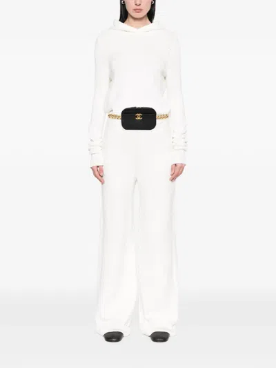 Pre-owned Chanel 2019 Cc Stitched Caviar Chic Affinity Belt Bag In Black