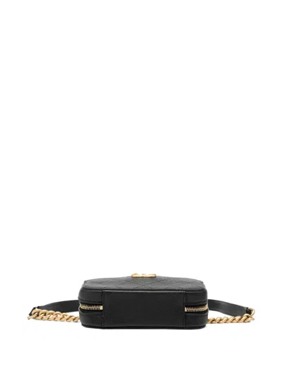 Pre-owned Chanel 2019 Cc Stitched Caviar Chic Affinity Belt Bag In Black