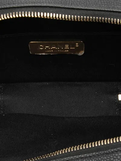 Pre-owned Chanel 2019 Cc Stitched Caviar Chic Affinity Belt Bag In Black