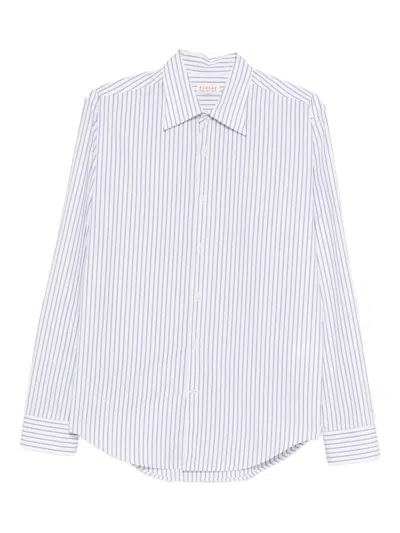 Fursac Striped-pattern Long-sleeve Shirt In White