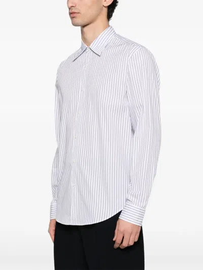 Fursac Striped-pattern Long-sleeve Shirt In White