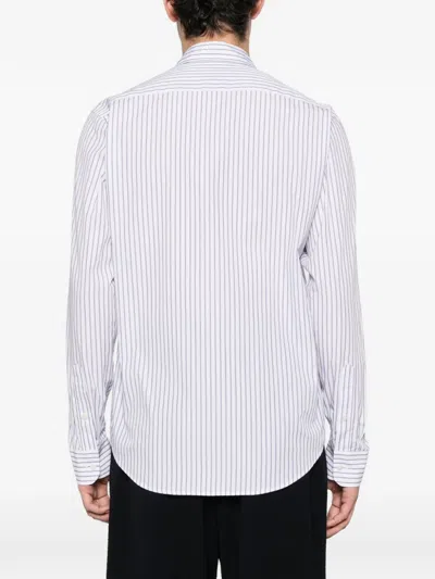 Fursac Striped-pattern Long-sleeve Shirt In White