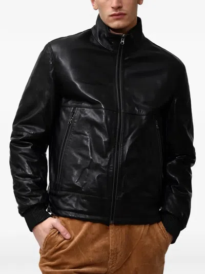 Poche Paris Zip-up Jacket In Black