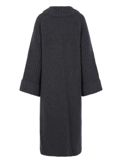 Sa Su Phi Hooded Belted Cardigan In Gray