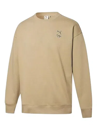 Puma X Maison Kitsune Crew-neck Sweatshirt In Nude