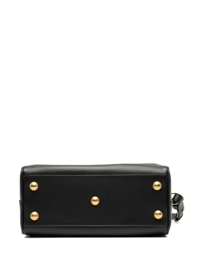 Pre-owned Saint Laurent 2015 Baby Leather Classic Duffle Satchel In Black