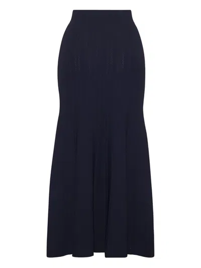 Adam Lippes Lyra Midi Skirt In Blue