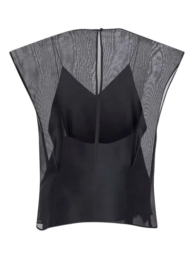 Khaite Short-sleeves Blouse In Black