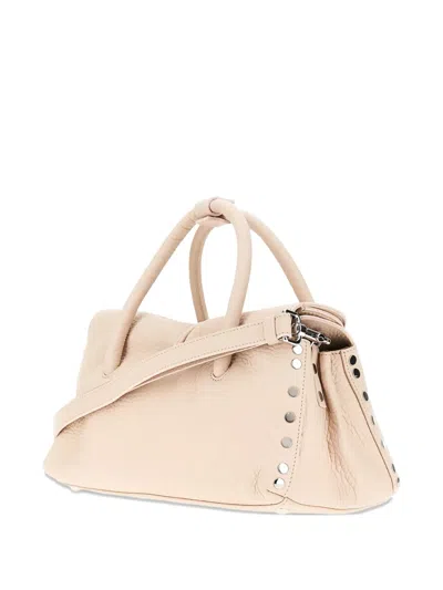 Zanellato Dott Studded Top-handle Tote Bag In Neutral