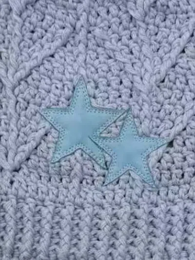 Chrome Hearts Star-patch Beanie In Blue