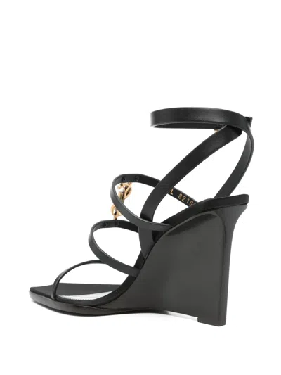 Saint Laurent 100mm Cassandra Sandals In Black