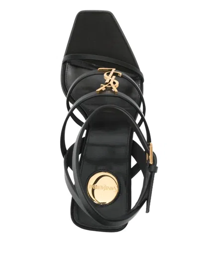 Saint Laurent 100mm Cassandra Sandals In Black