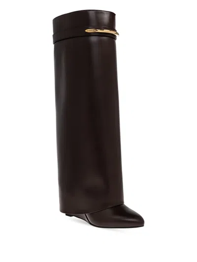 Givenchy Stylish Calf Leather Ankle Boots For Women In Brown